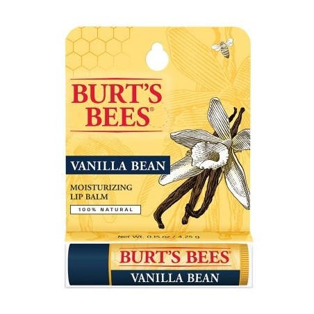 BURT'S BEES LIP BALM VANILLA BEAN BLISTER 0.15 OZ / Burt's Bess Bálsamo Labial de Vainilla  (4.25G)