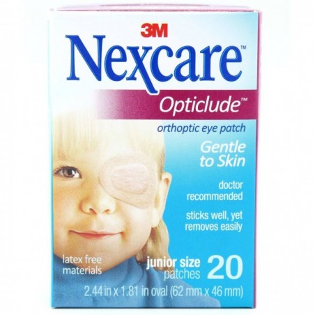 3M NEXCARE OPTICLUDE JUNIOR SIZE PATCHES  X 20