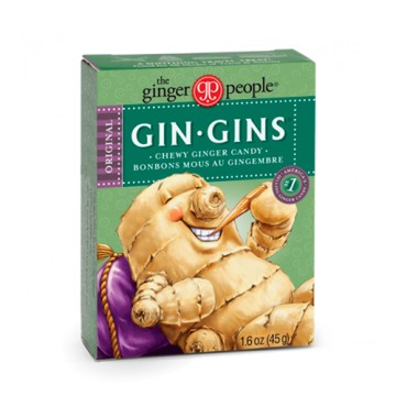 GIN GINS ORIGINAL CHEWY GINGER 12 CANDY TRAVEL PACK (UNIDAD)