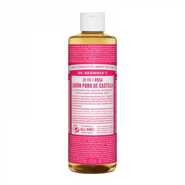 DR. BRONNER'S ROSAS JABÓN LÍQUIDO PURO DE CASTILLA 16 OZ