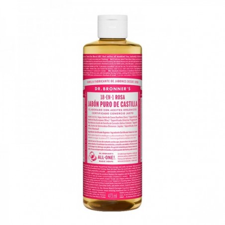 DR. BRONNER'S ROSAS JABÓN LÍQUIDO PURO DE CASTILLA 16 OZ