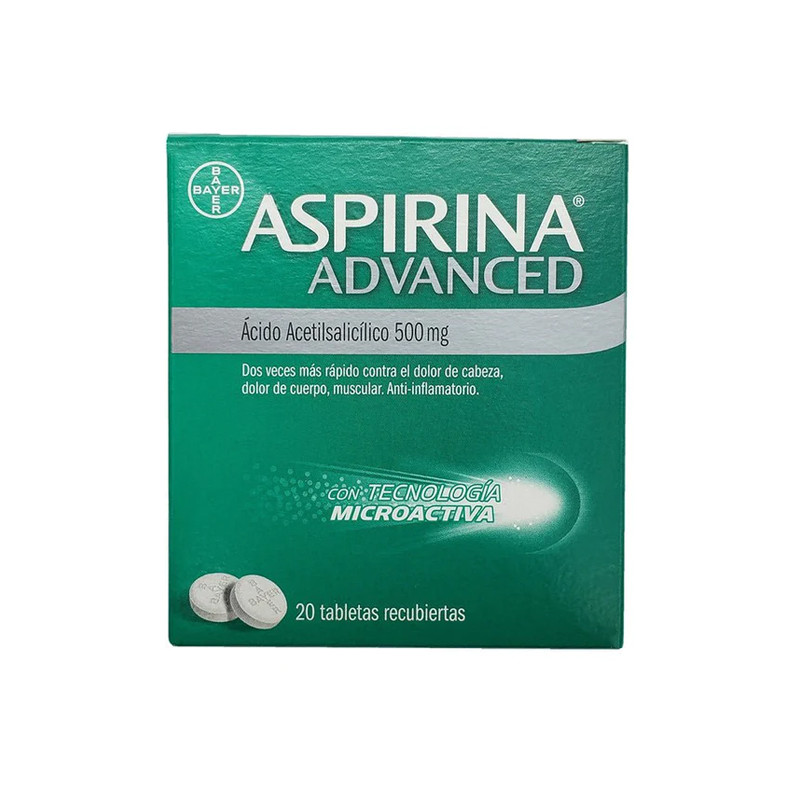 ASPIRINA 0.5G ADVANCED X 20 TABLETAS