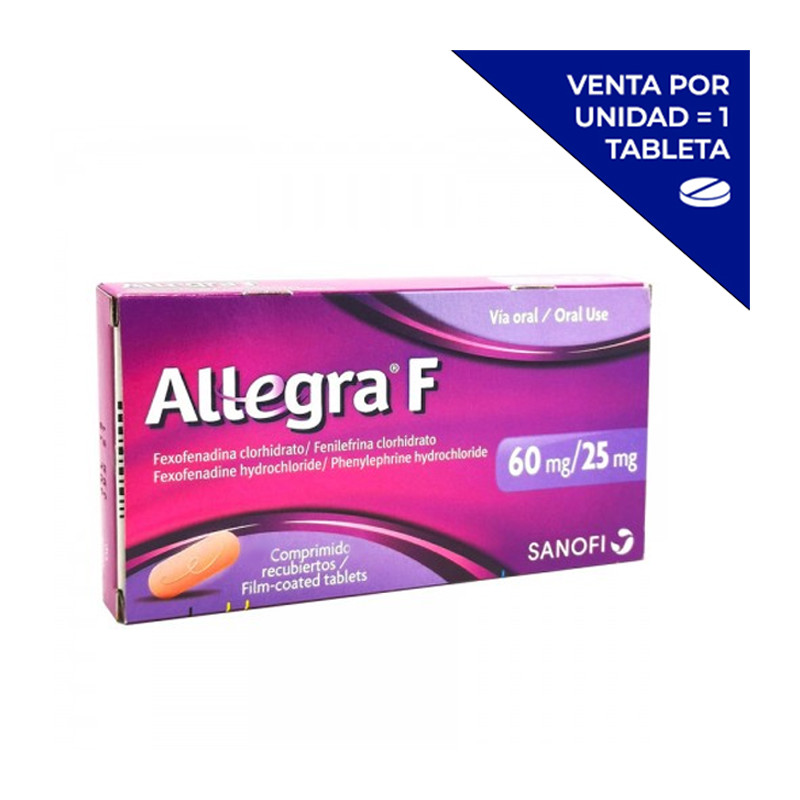 ALLEGRA F 60 MG / 25MG (POR UNIDAD)