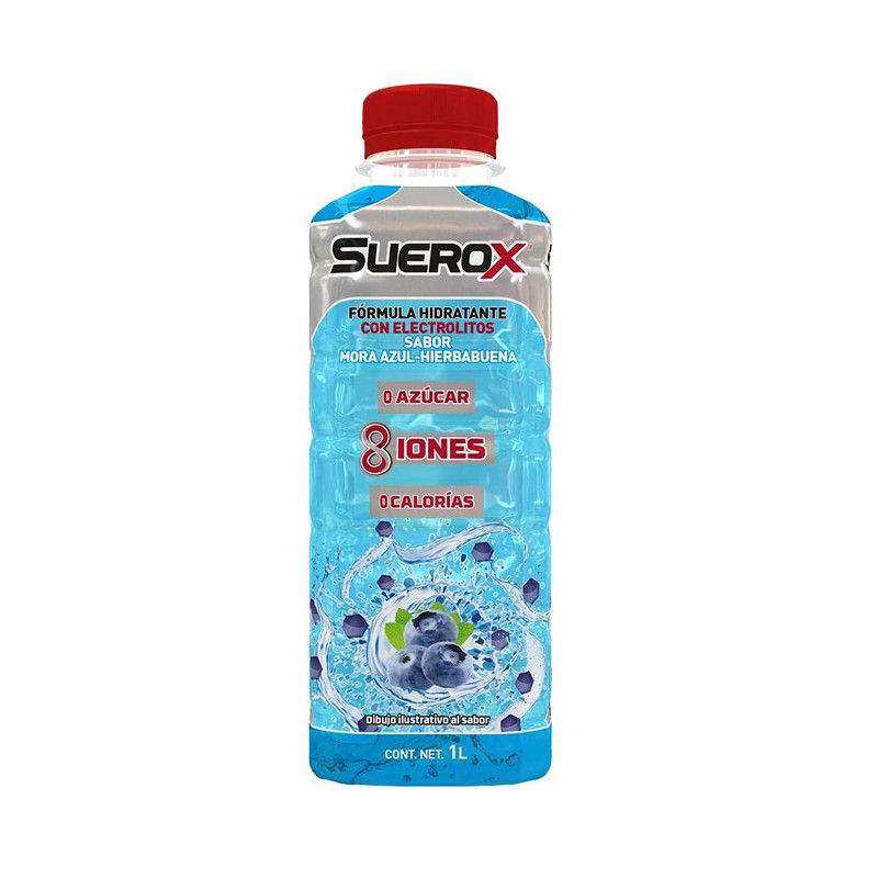 SUEROX SABOR MORA AZUL - HIERBABUENA 630 ML