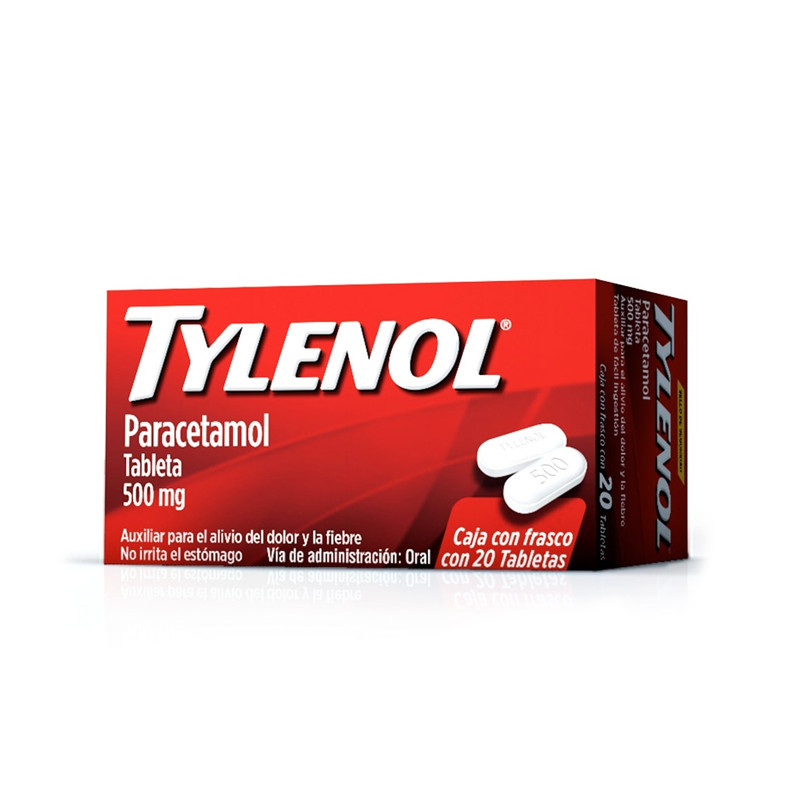 TYLENOL FRASCO X 20 TABLETAS