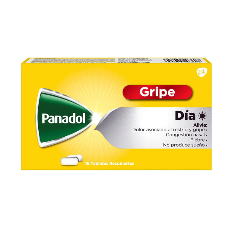 PANADOL GRIPE DIA X 16 TABLETAS