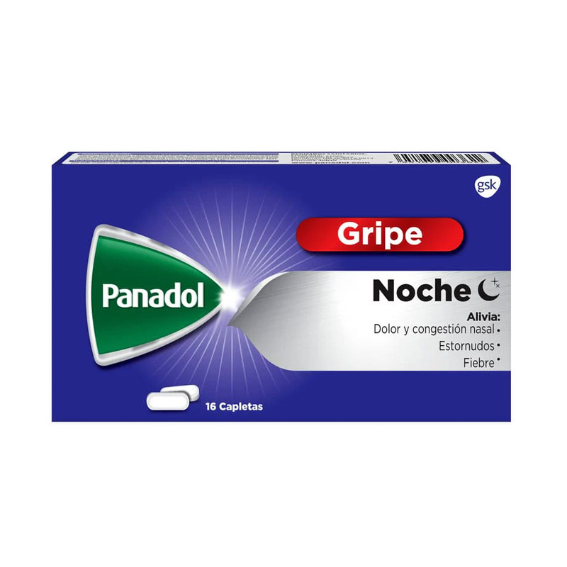 PANADOL GRIPE NOCHE X 16 TABLETAS