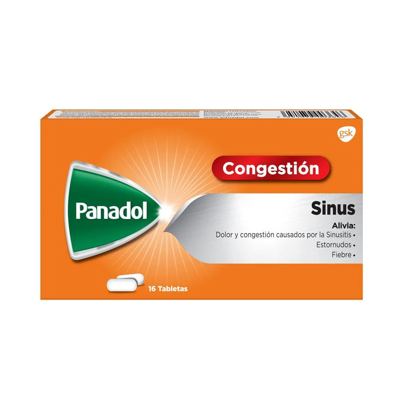 PANADOL SINUS X 16 TABLETAS