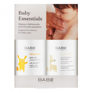 BABÉ BABY BOX ESSENTIAL PEDIATRIC GEL DE BAÑO 500ML + PEDIATRIC LECHE HIDRATANTE