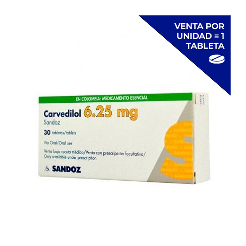 CORYOL 6.25 MG X 10 TAB (POR UNIDAD)