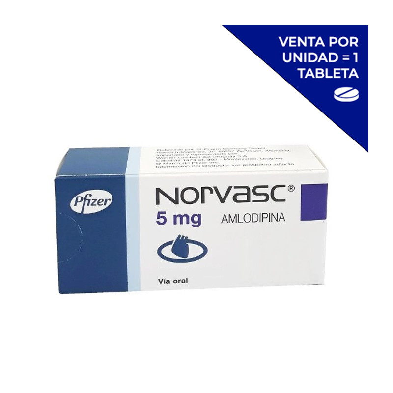 NORVASC 5 MG X 1 TAB (POR UNIDAD)