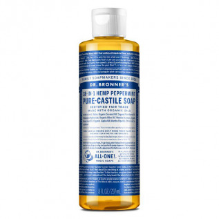 DR. BRONNER'S MENTA JABÓN LÍQUIDO PURO DE CASTILLA 8 OZ