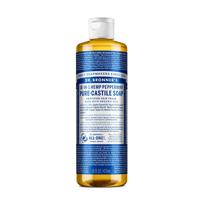 DR. BRONNER'S MENTA JABÓN LÍQUIDO PURO DE CASTILLA 16 OZ