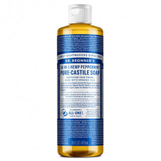 DR. BRONNER'S MENTA JABÓN LÍQUIDO PURO DE CASTILLA 16 OZ