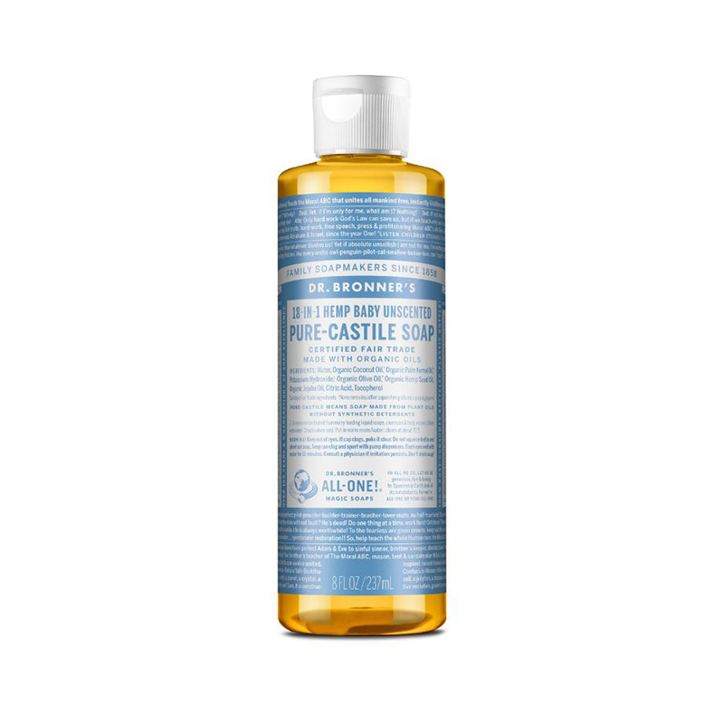 DR. BRONNER'S BEBE SIN AROMA JABÓN LÍQUIDO PURO DE CASTILLA 8 OZ