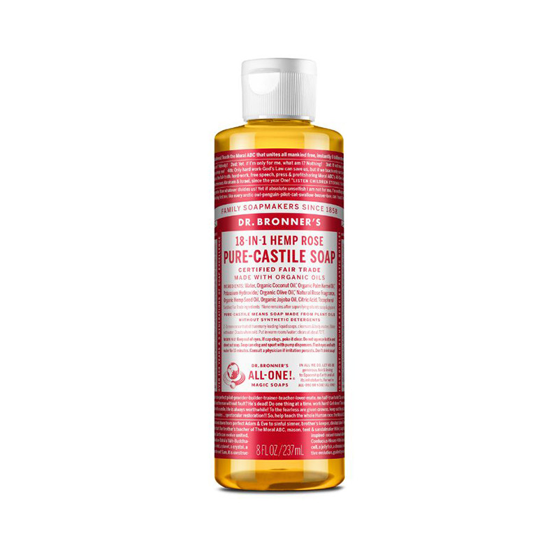 DR. BRONNER'S ROSAS JABÓN LÍQUIDO PURO DE CASTILLA 8 OZ