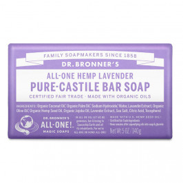 DR. BRONNER'S LAVANDA JABÓN EN BARRA PURO DE CASTILLA 140G