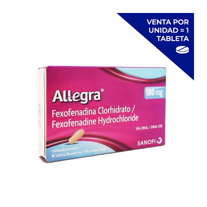 ALLEGRA 180 MG (POR UNIDAD)