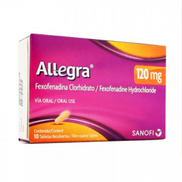 ALLEGRA 120 MG X 10 TABLETAS CAJA