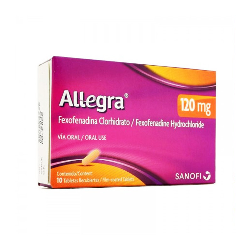 ALLEGRA 120 MG X 10 TABLETAS CAJA