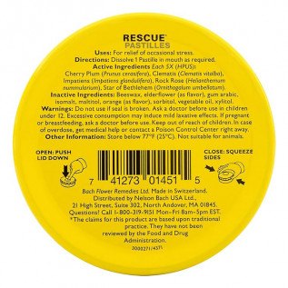 NELSON BACH RESCUE 35 PASTILLE ORANGE STRESS REDUCTION