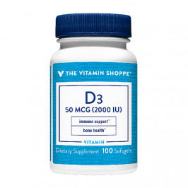 THE VITAMIN SHOPPE VITAMIN D3 2000 IU 100 SOFTGELS