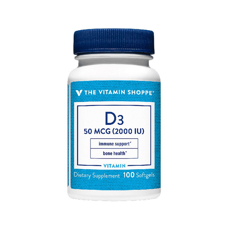 THE VITAMIN SHOPPE VITAMIN D3 2000 IU 100 SOFTGELS