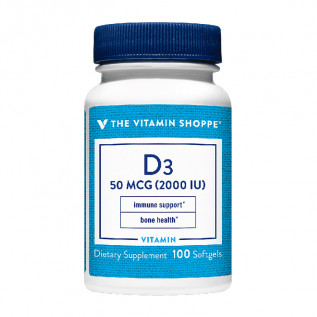 THE VITAMIN SHOPPE VITAMIN D3 2000 IU 100 SOFTGELS