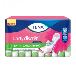 TENA DISCRET TOALLAS EXTRA LARGA X 10