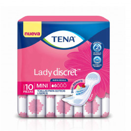 TENA DISCRET LADY MINI X 10 TOALLAS