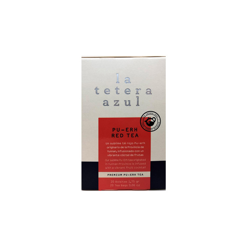 LA TETERA AZUL TÉ ROJO PU-ERH ESTUCHE  X 20 BOLSITAS