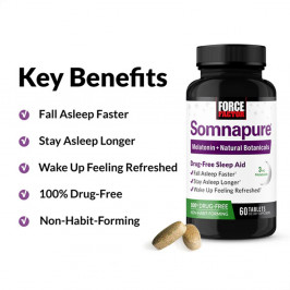 FORCE FACTOR SOMNAPURE NATURAL SLEEP AID 60 TABS