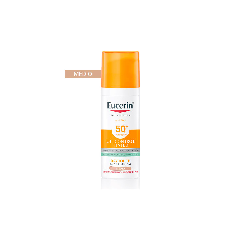 EUCERIN SUN FACIAL OIL CONTROL TONO MEDIO 50 ML