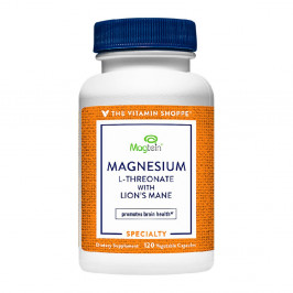 The Vitamin Shoppe Magnesium L-Threonate w/ Lion"s Mane & Magtein  (120 Cap)