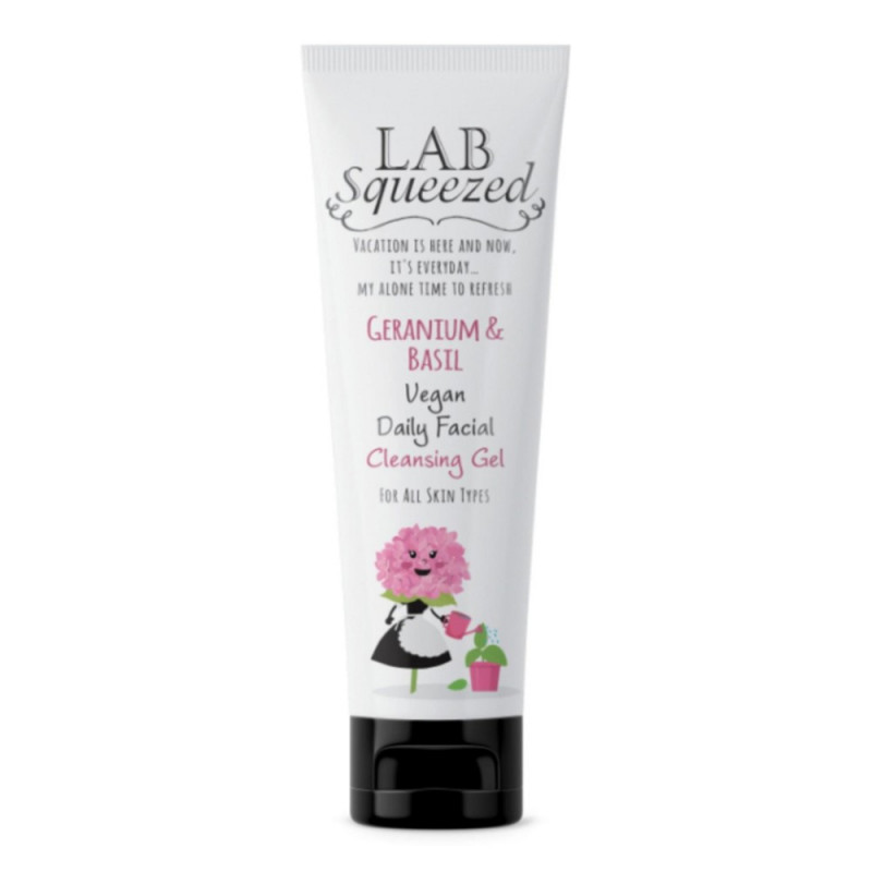 LAB SQUEEZE GERANIUM BASIL DAILY FACIAL CLEANSING GEL 120ML