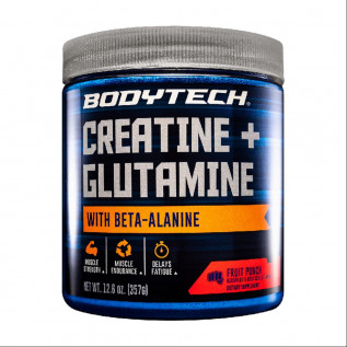 BODYTECH CREATINE & GLUTAMINE FRUIT PUNCH 12 OZ