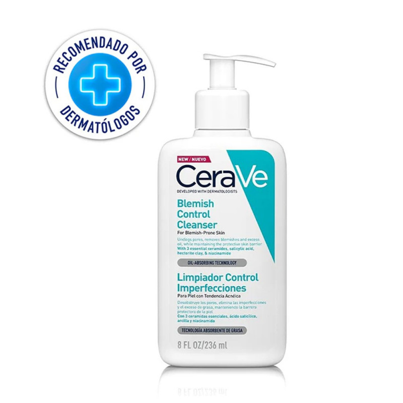 CERAVE LIMPIADOR CONTROL DE IMPERFECCIONES 236 ML CERAVE LIMPIADOR CONTROL DE IMPERFECCIONES 236 ML