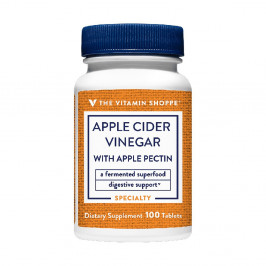 THE VITAMIN SHOPPE APPLE CIDER VINEGAR WITH APPLE PE 100 TABLETAS