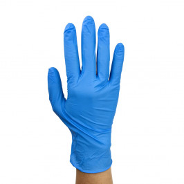 GUANTES DE NITRILO AZUL SMALL X 100
