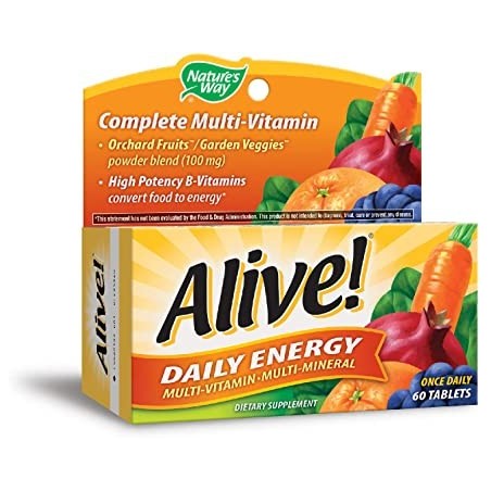 NATURE`S WAY ALIVE DAILY ENERGY X 60 TABLETS