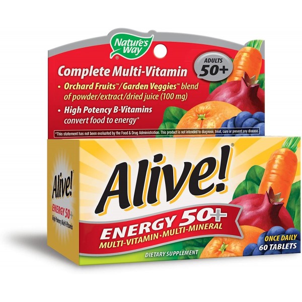 NATURE`S WAY ALIVE ENERGY 50+ X 60 TABLETS