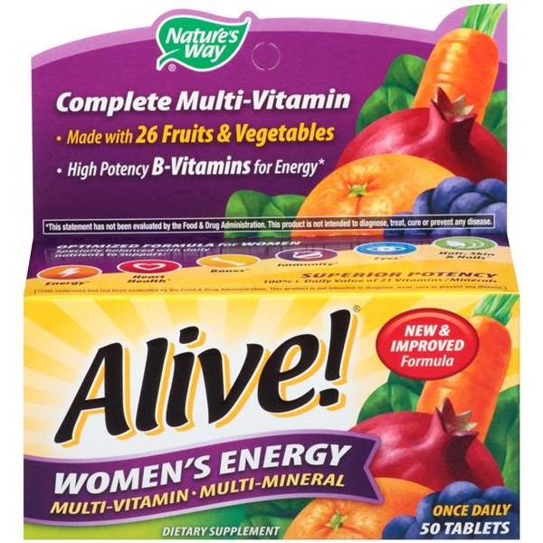 NATURE`S WAY ALIVE WOMEN`S ENERGY X 50 TABLETS