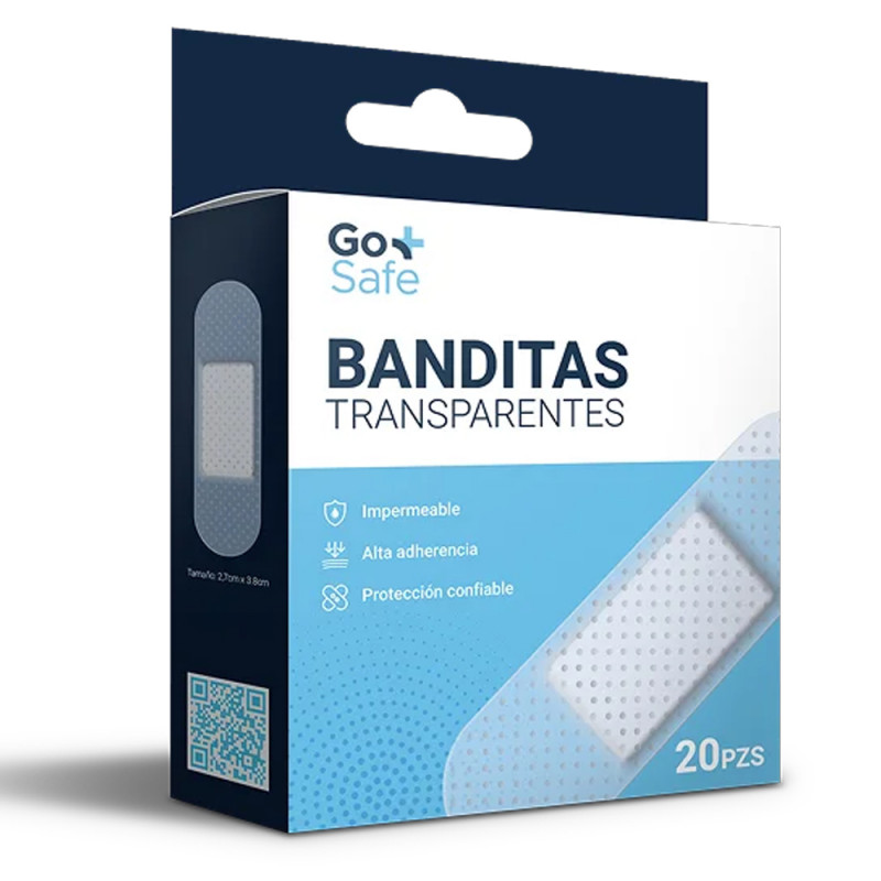 GO SAFE BANDITAS TRANSPARENTES E IMPERMEABLES 20PZS