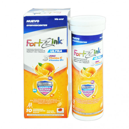 FORTZINK ULTRA TUBO X 10 COMP EFERVESCENTES