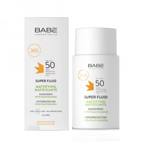 BABE FOTOPROTECTOR MATIFICANTE SUPER FLUID SIN COLOR  SPF50 50ML