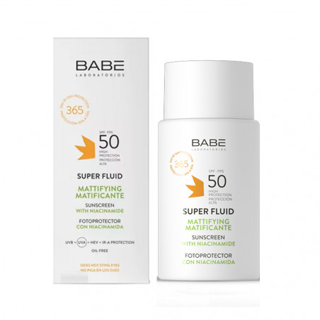 BABE FOTOPROTECTOR MATIFICANTE SUPER FLUID SIN COLOR  SPF50 50ML