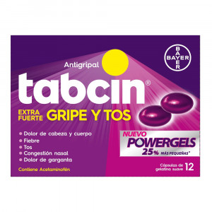 TABCIN ANTIGRIPAL EXTRA FUERTE GRIPE Y TOS POWERGELS 12 CAP
