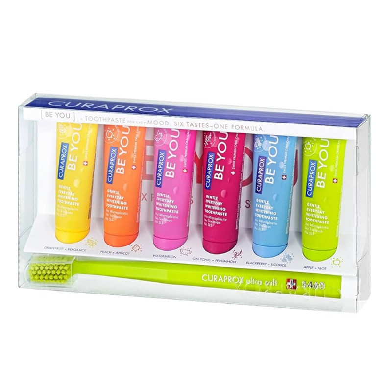 PASTAS DENTALES + CEPILLO BE YOU SIX TASTE PACK PASTAS DENTALES + CEPILLO BE YOU SIX TASTE PACK