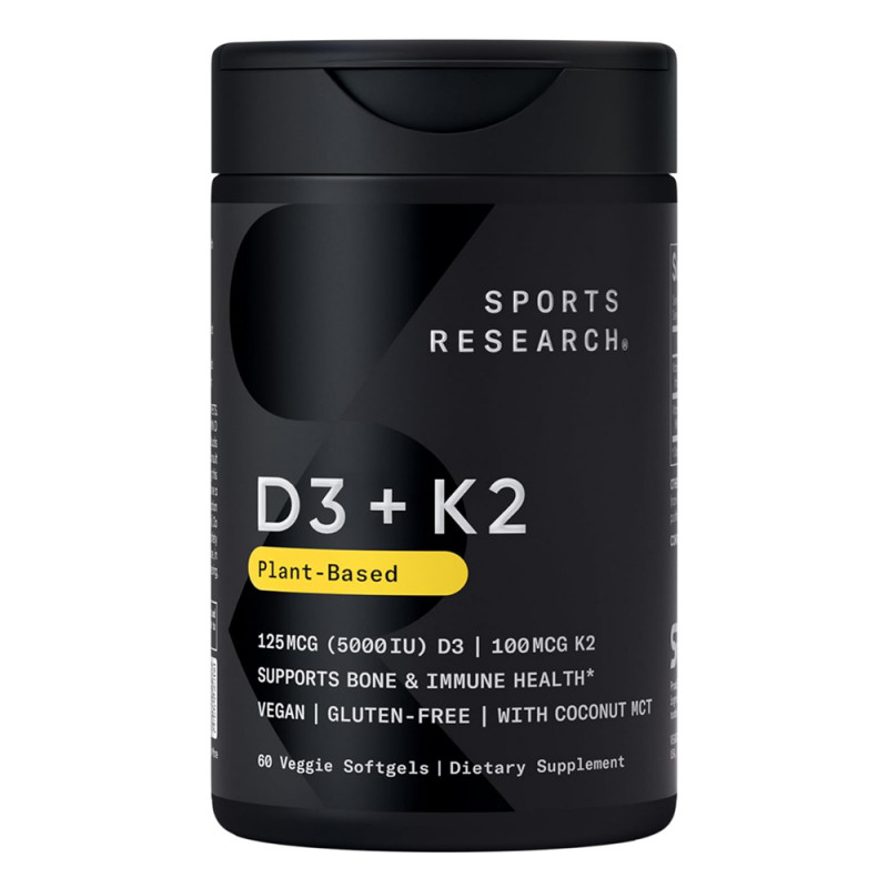 SPORTS RESEARCH VITAMINA D3 + K2 X 60 SOFTGELS