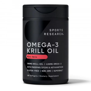 SPORTS RESEARCH 120 MG OMEGA-3 500 MGKRILL OIL 120 SOFTGELS